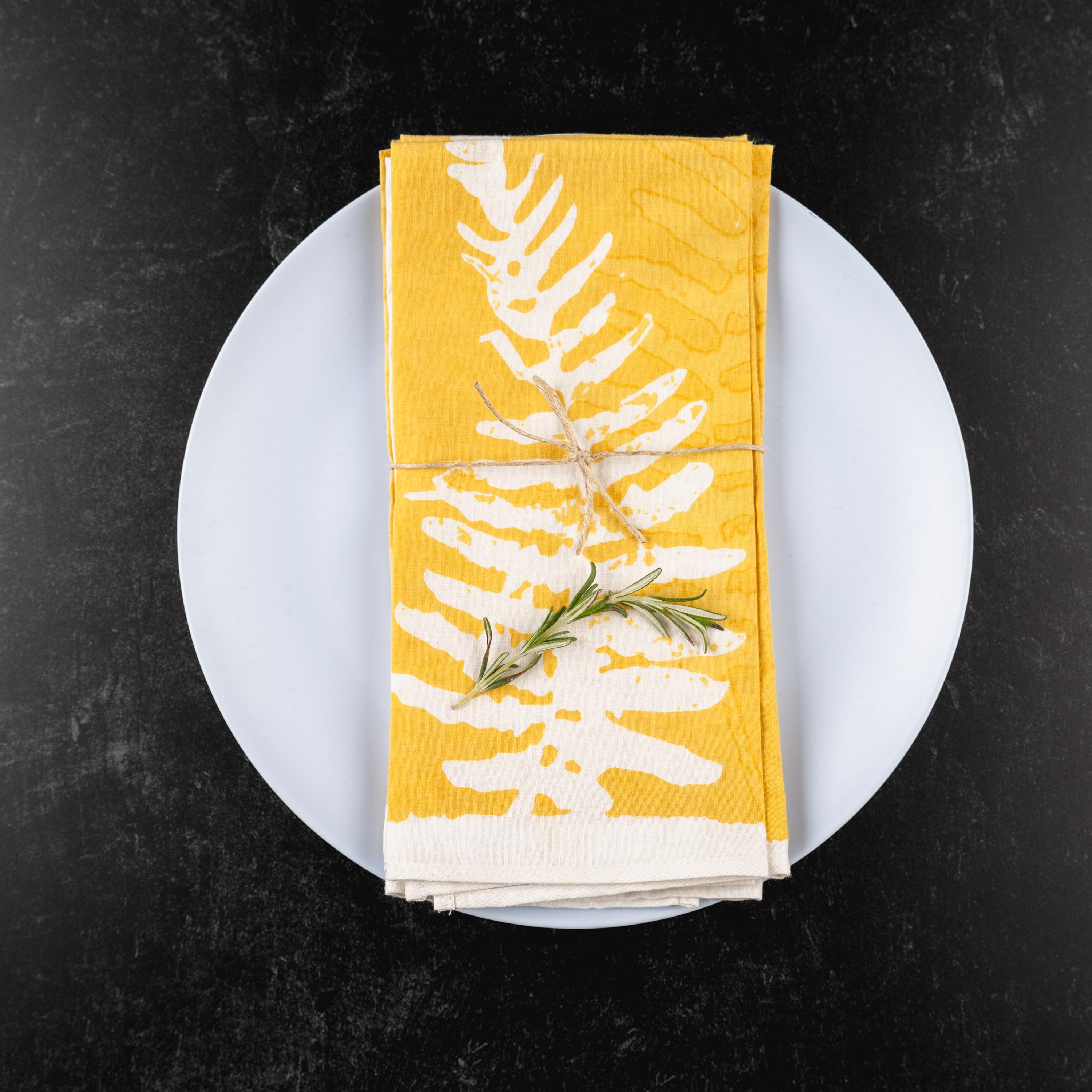 Oil Yellow Fern Napkin