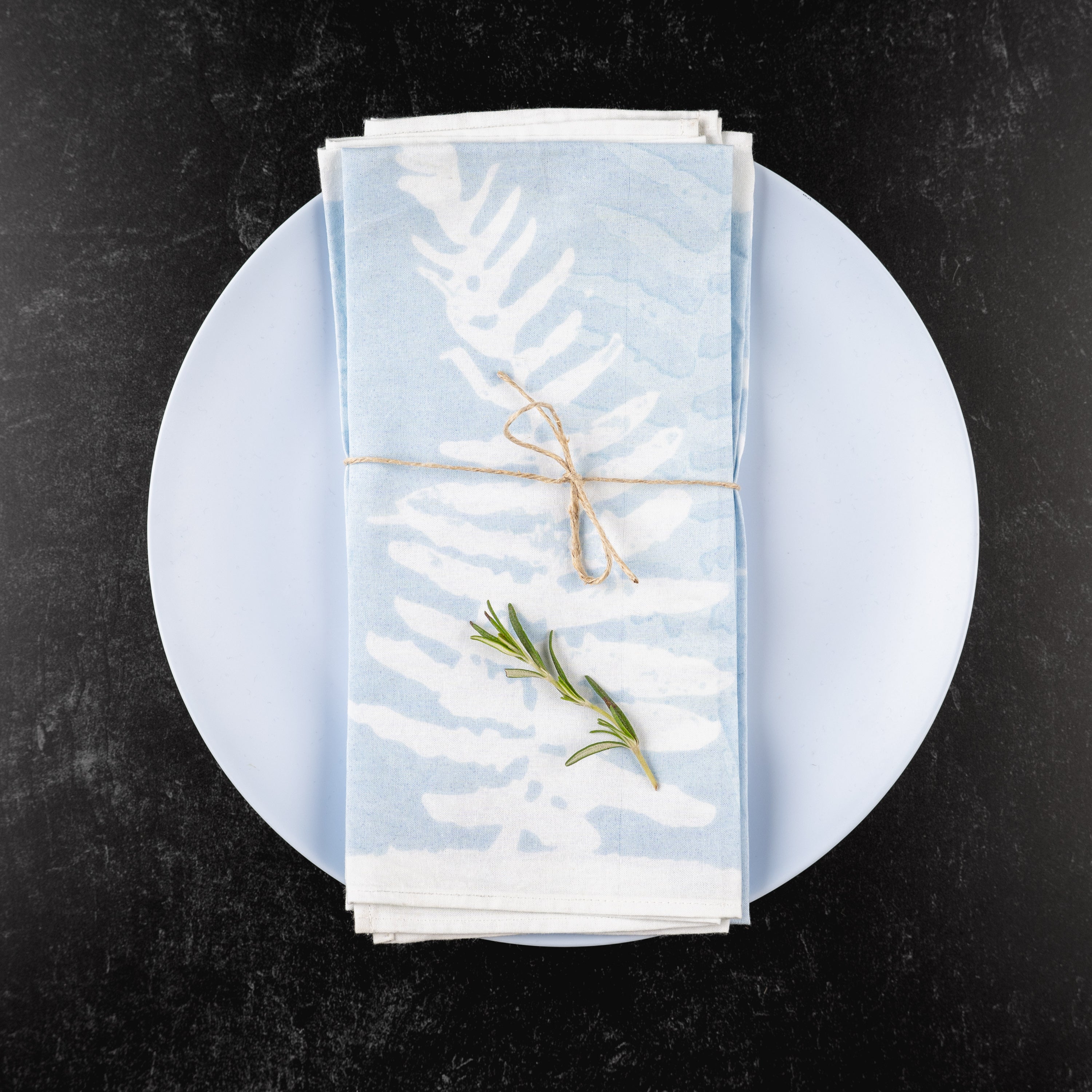 Cashmere Blue Fern Napkin